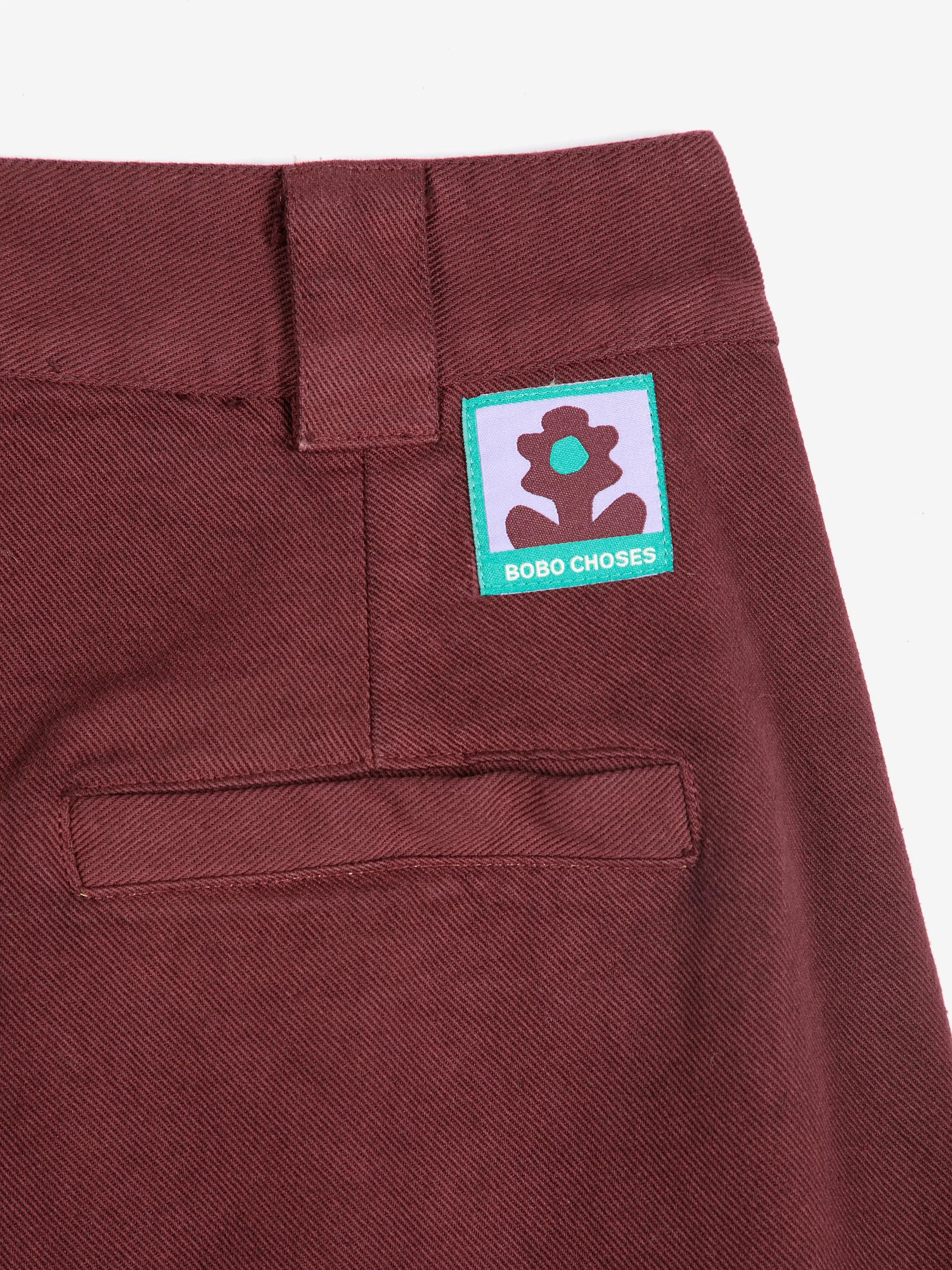 BOBO CHOSES Pants "Pleated Twill" dark brown