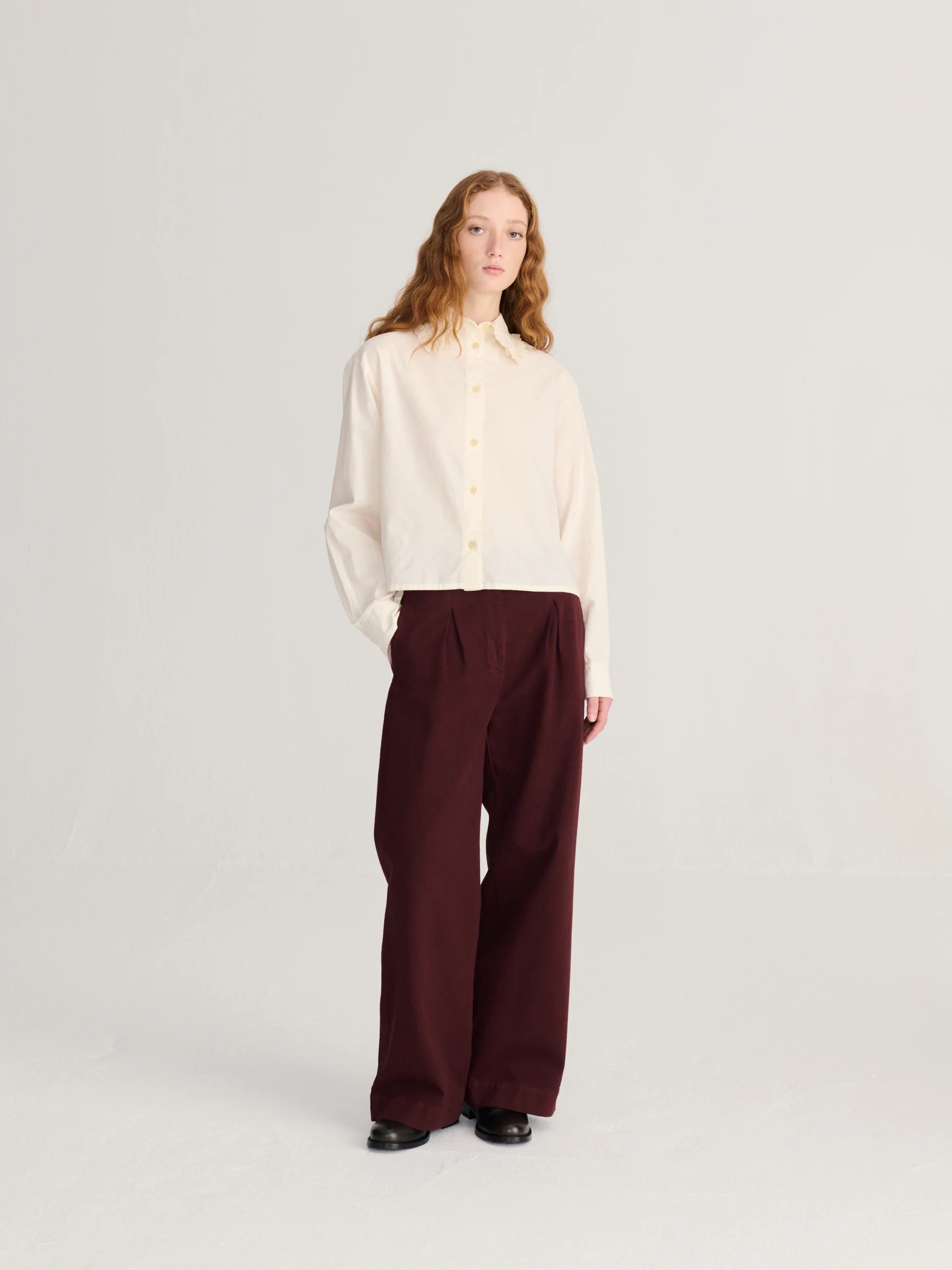 BOBO CHOSES Pants "Pleated Twill" dark brown