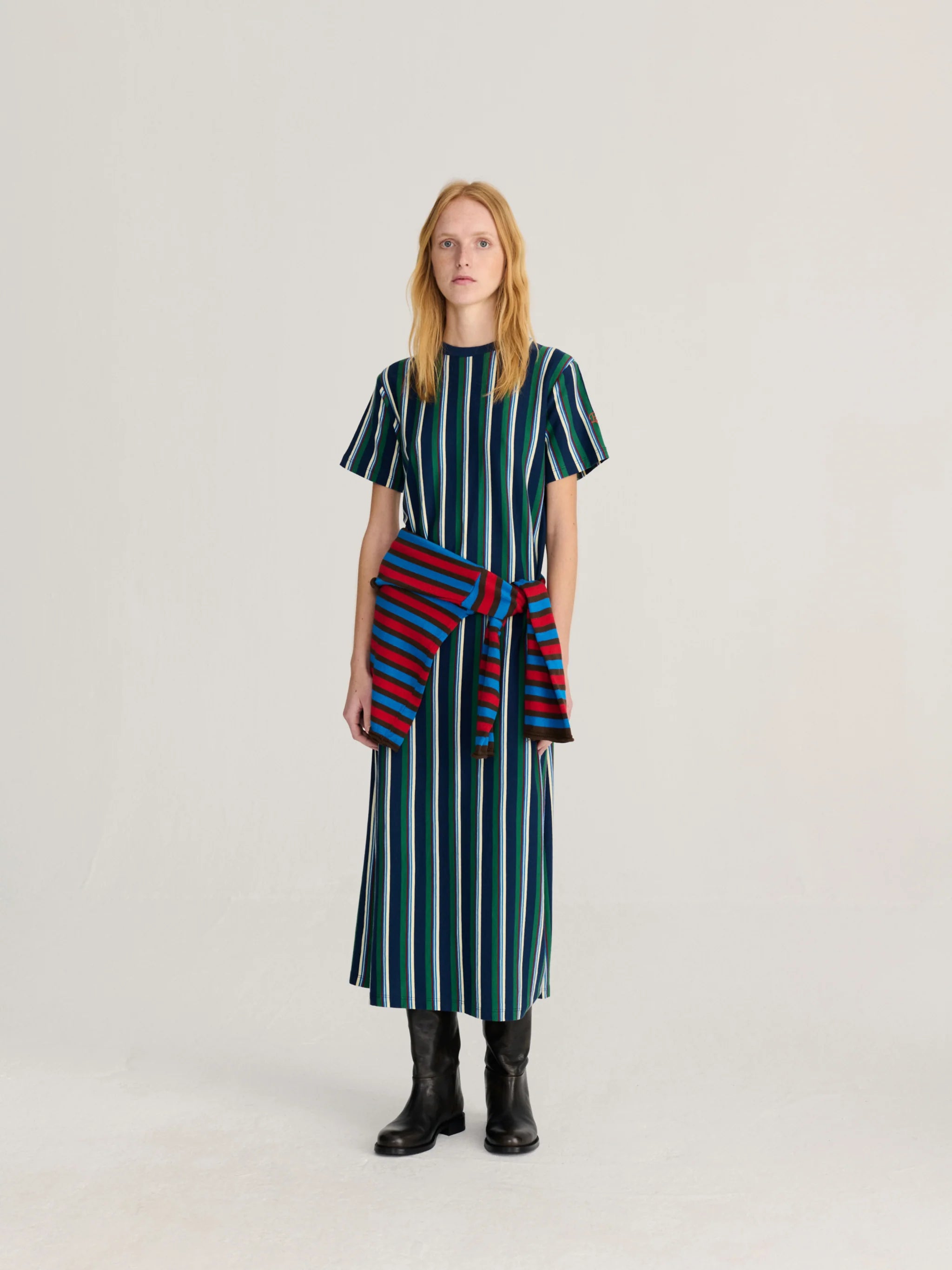 BOBO CHOSES Dress "Striped" navy blue