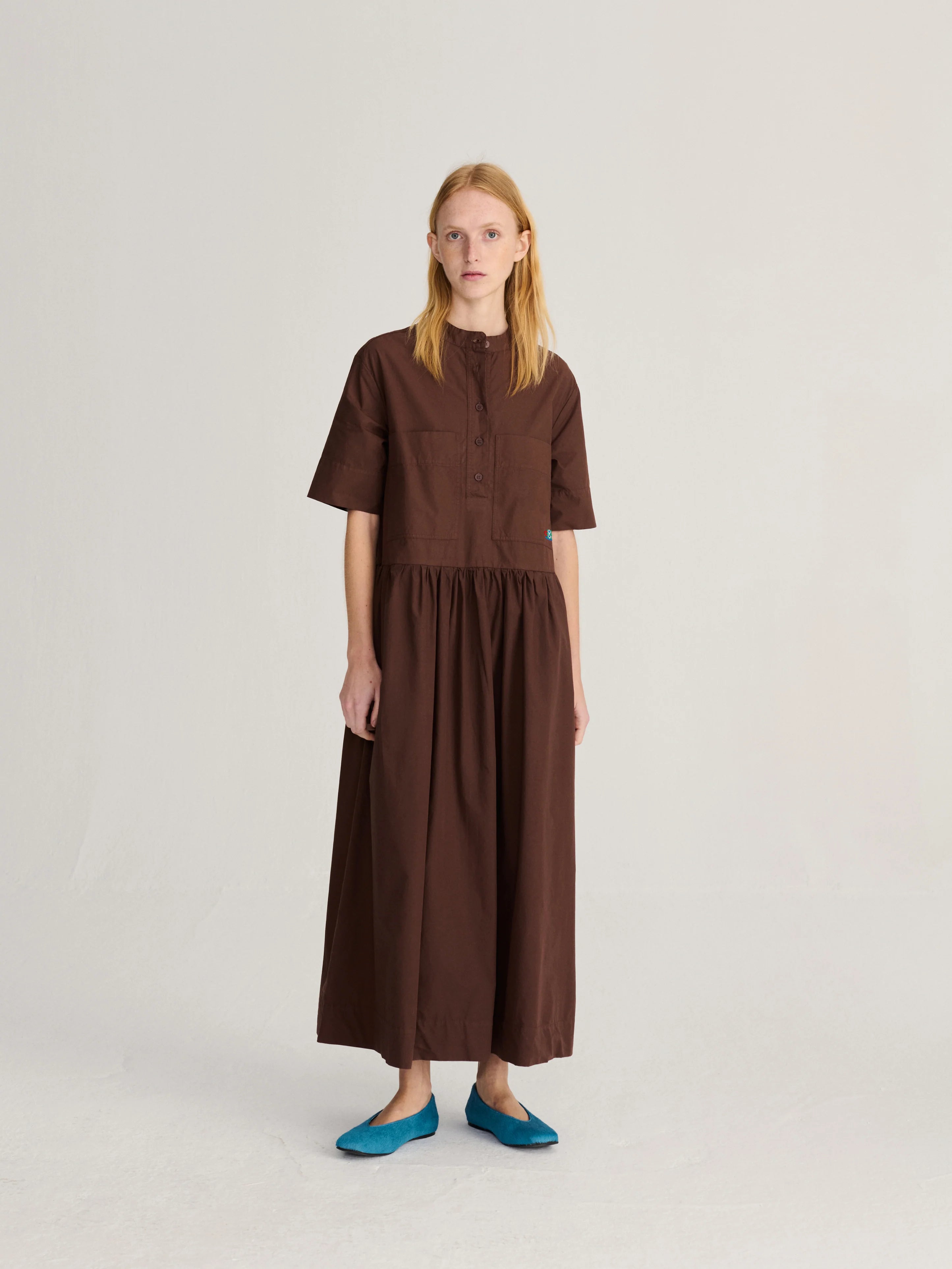 BOBO CHOSES Dress "Monster mug" dark brown