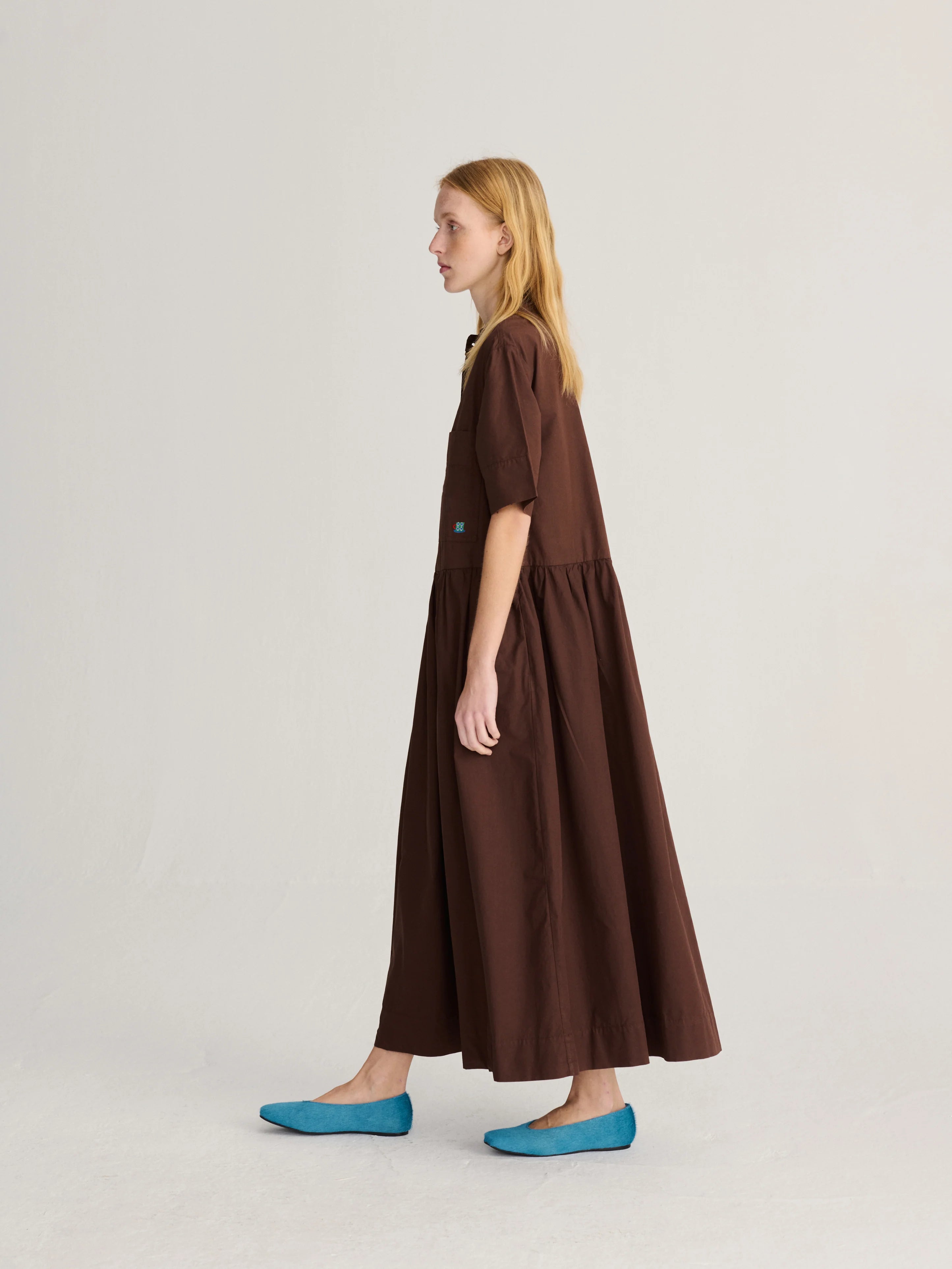 BOBO CHOSES Dress "Monster mug" dark brown