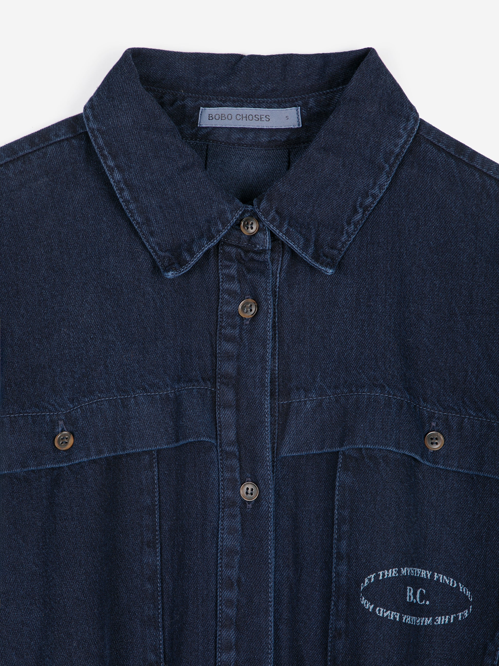 BOBO CHOSES Dress "Light denim" navy blue