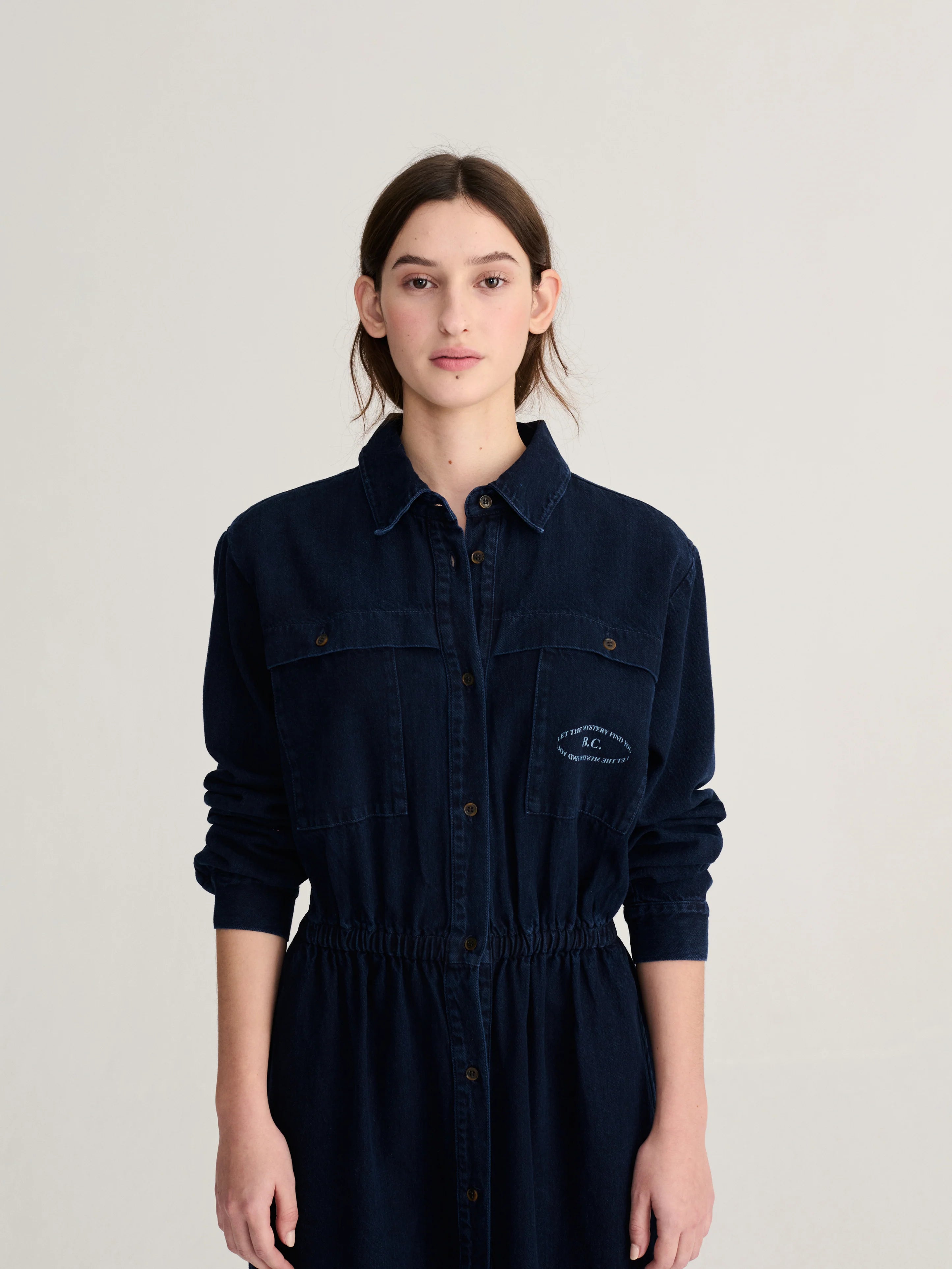 BOBO CHOSES Dress "Light denim" navy blue