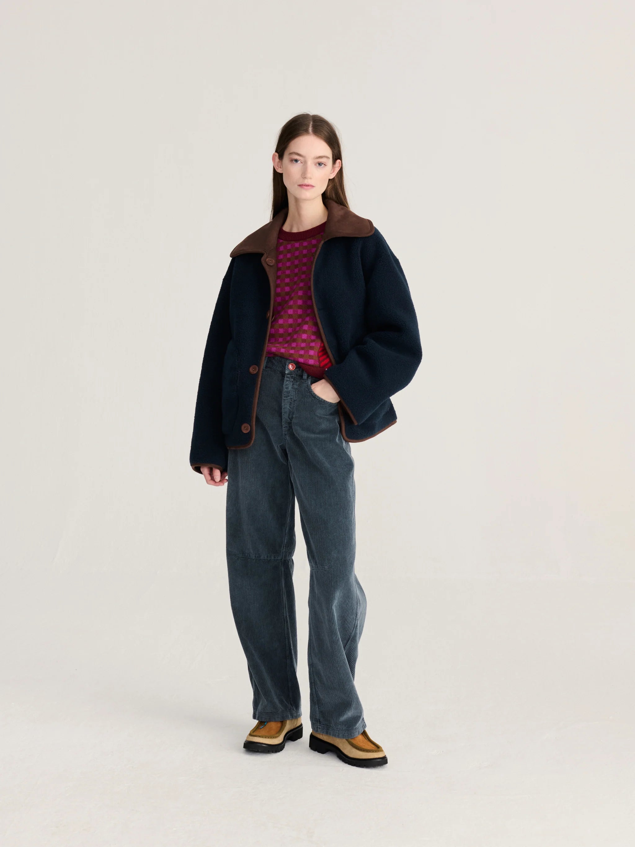 BOBO CHOSES Jacket "Soft Sherpa" dark brown
