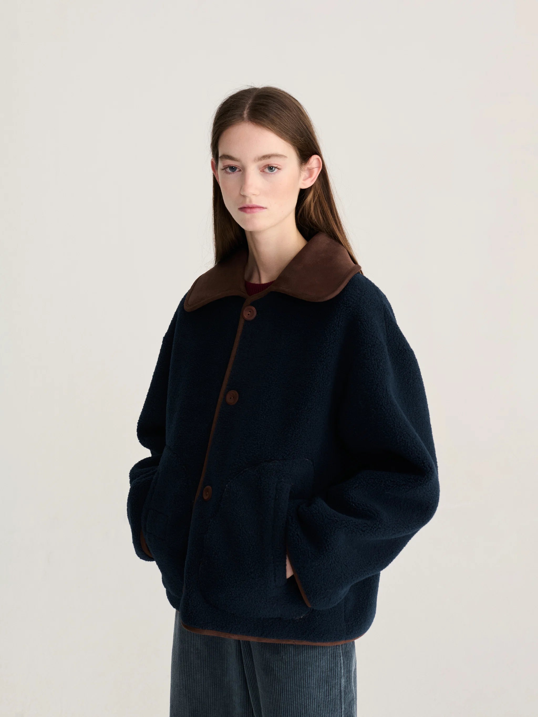 BOBO CHOSES Jacket "Soft Sherpa" dark brown