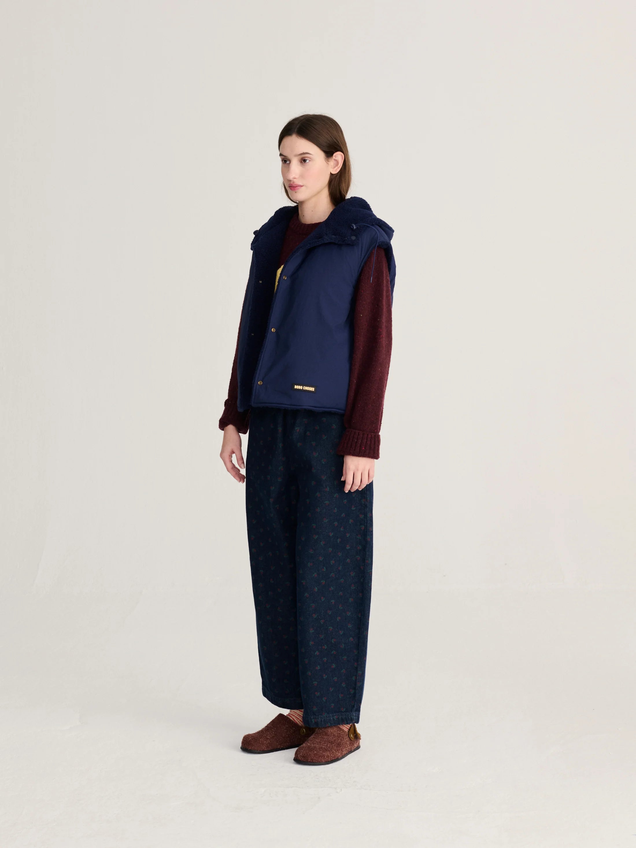 BOBO CHOSES Vest "Reversible" navy blue