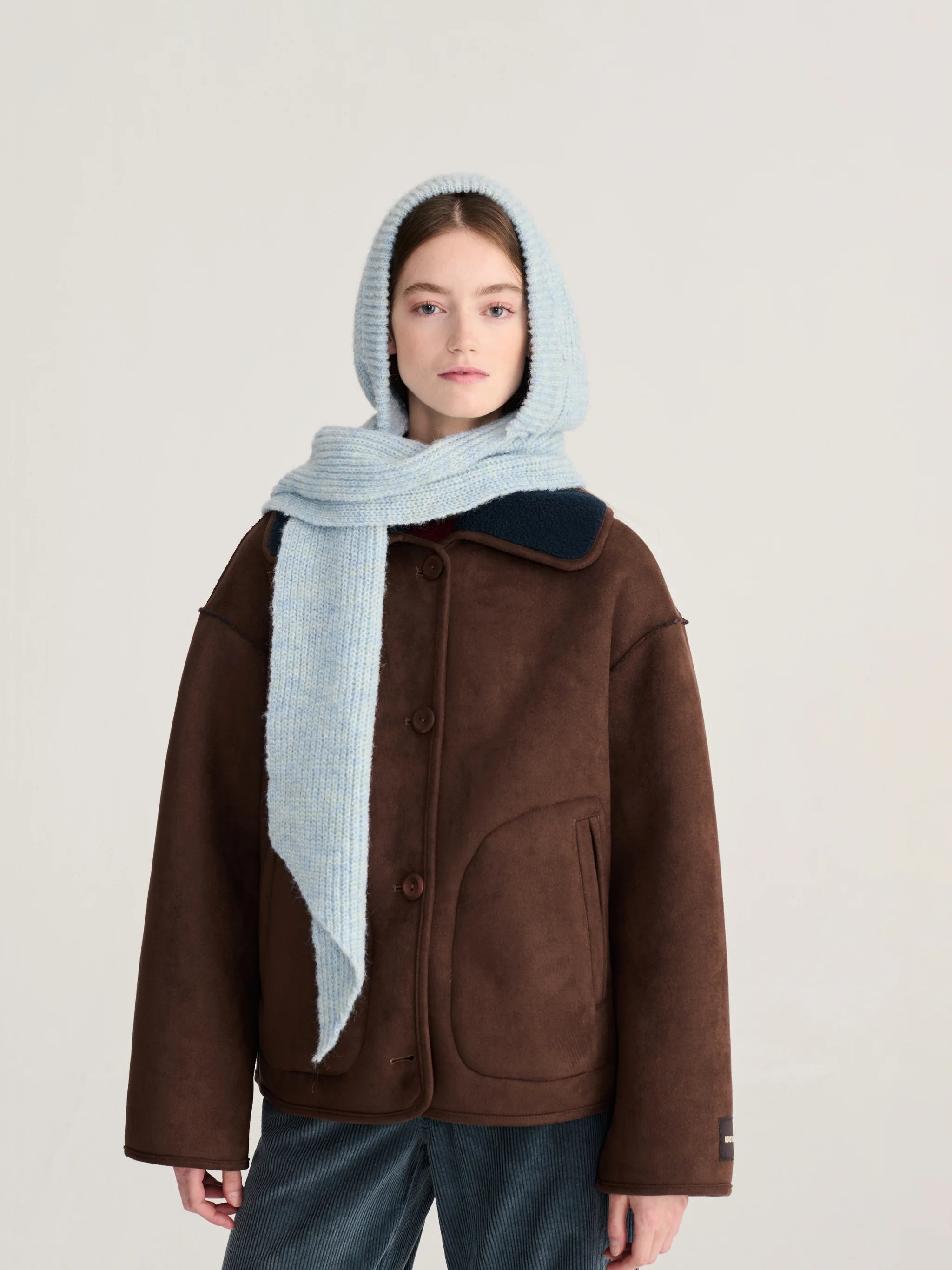 BOBO CHOSES Scarf "Hooded" light blue