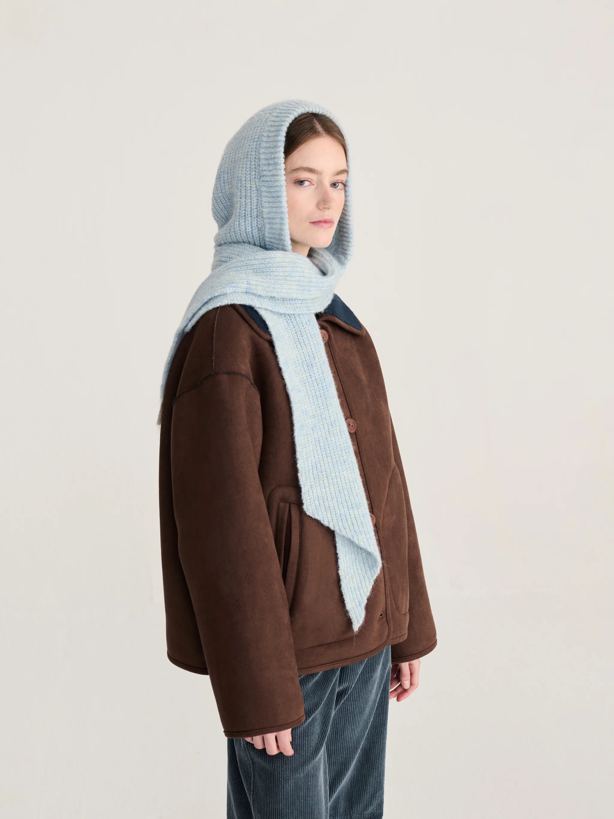 BOBO CHOSES Scarf "Hooded" light blue