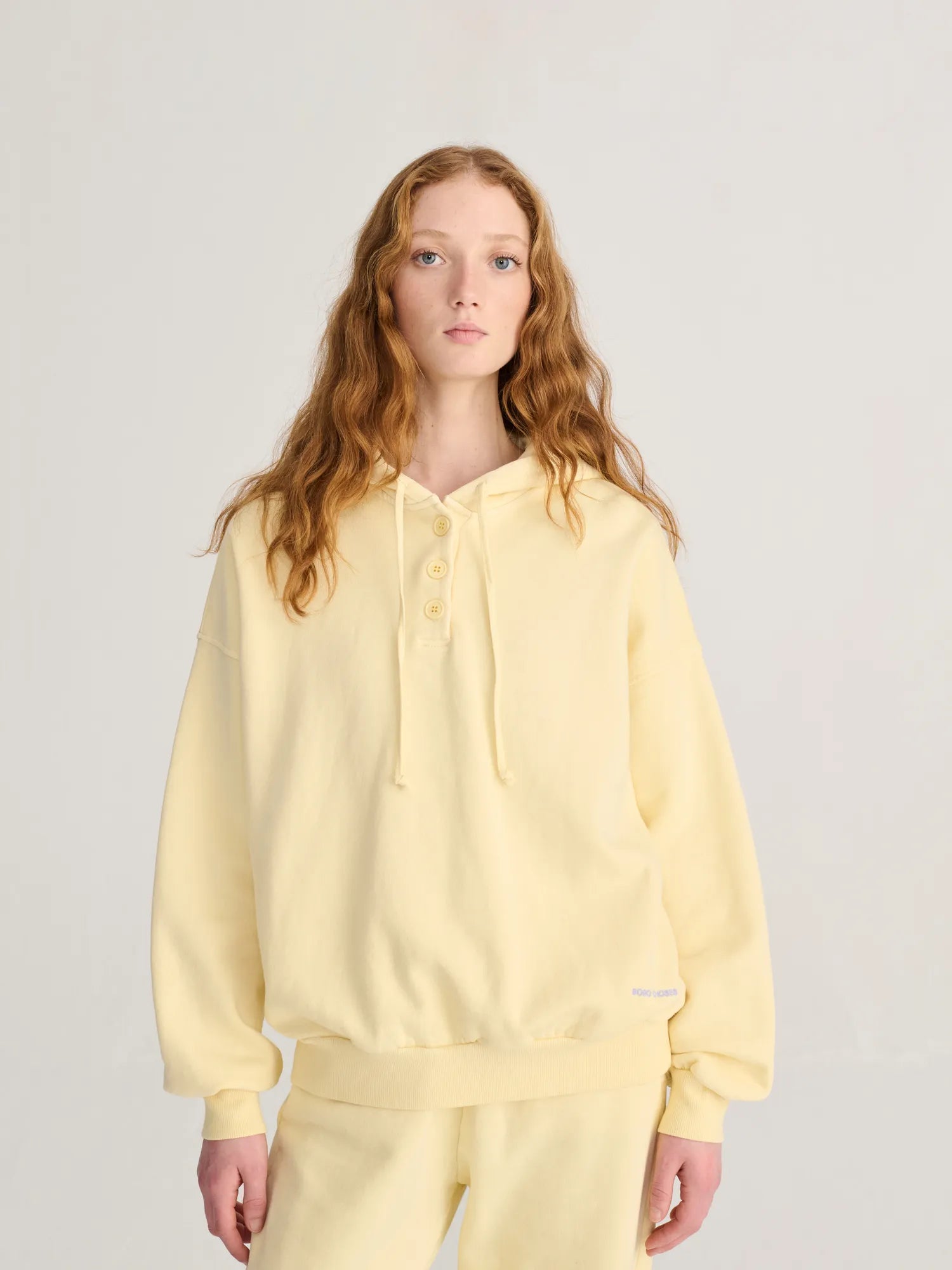 BOBO CHOSES Hoodie "Nest" light yellow