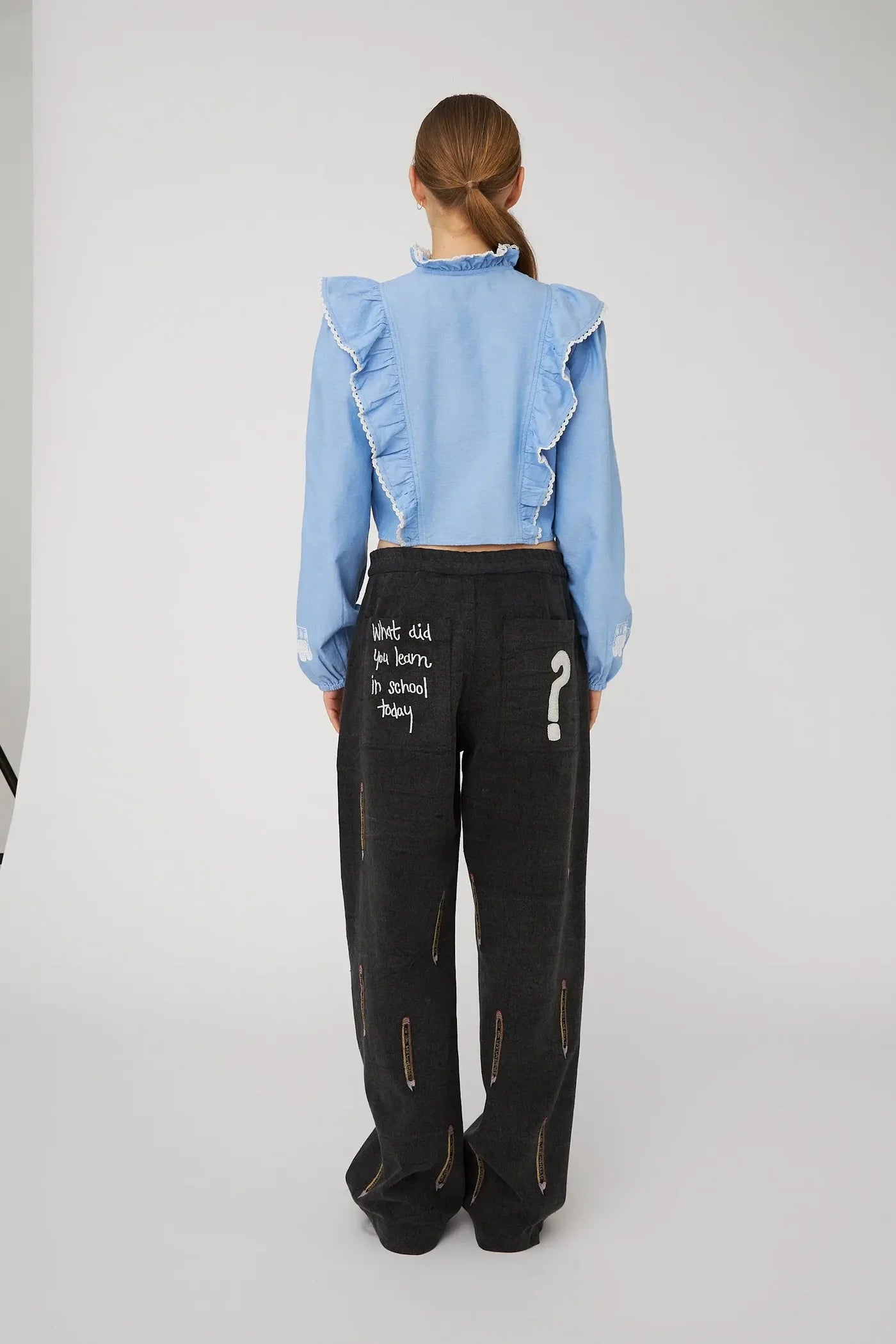 STELLA NOVA Pants "Back to school" almost black