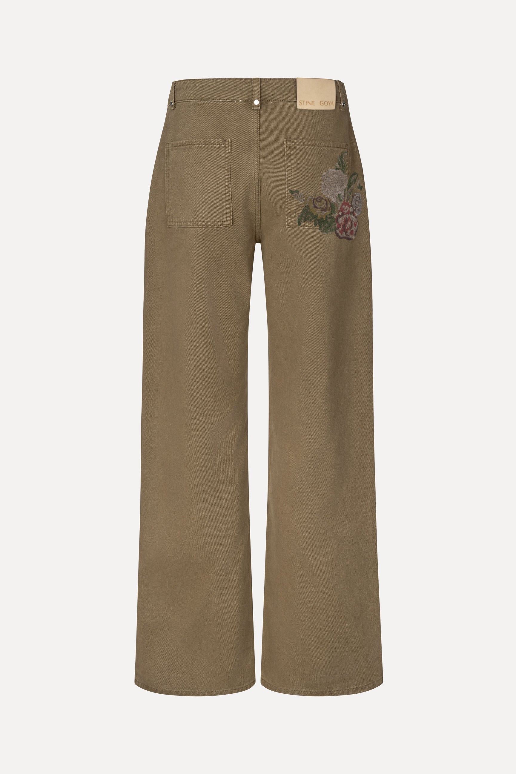 STINE GOYA Pants "Ephemeral bloom" khaki