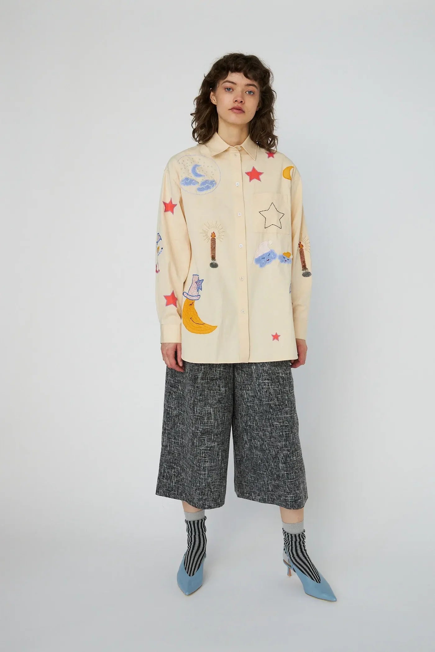 STELLA NOVA Shirt "Bead embellished" creme