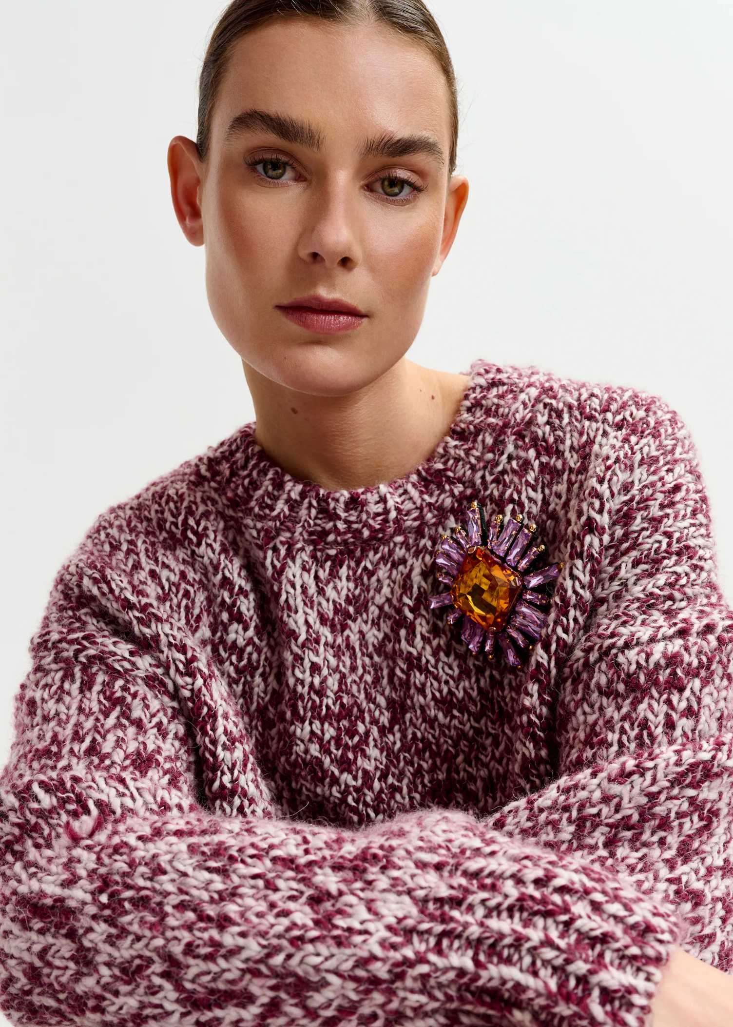 ESSENTIEL ANTWERP Brooch "Itime" lilac