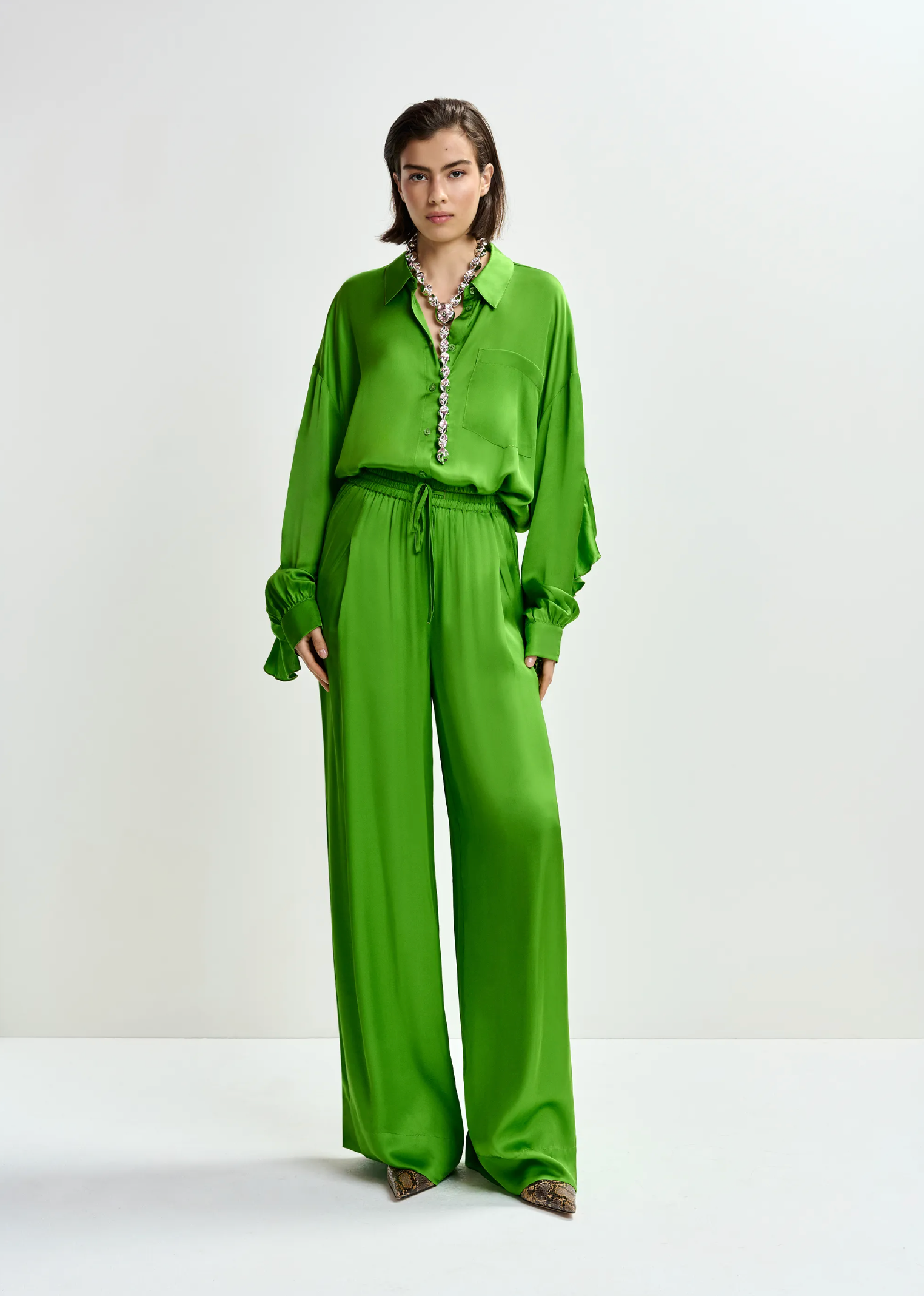 ESSENTIEL ANTWERP Pants "Julissa" spirulina green