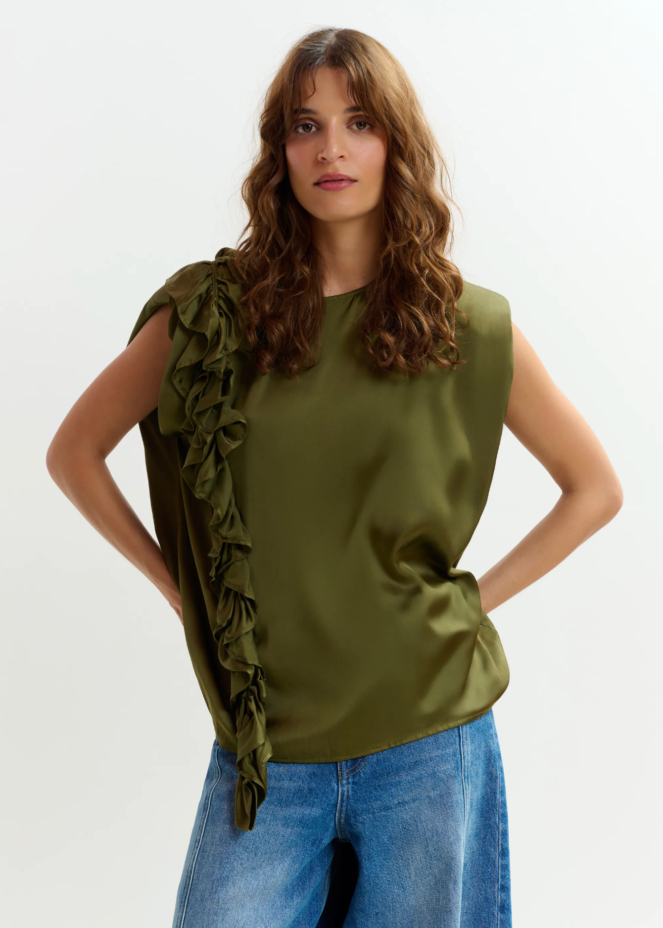 ESSENTIEL ANTWERP Top "Joey" khaki