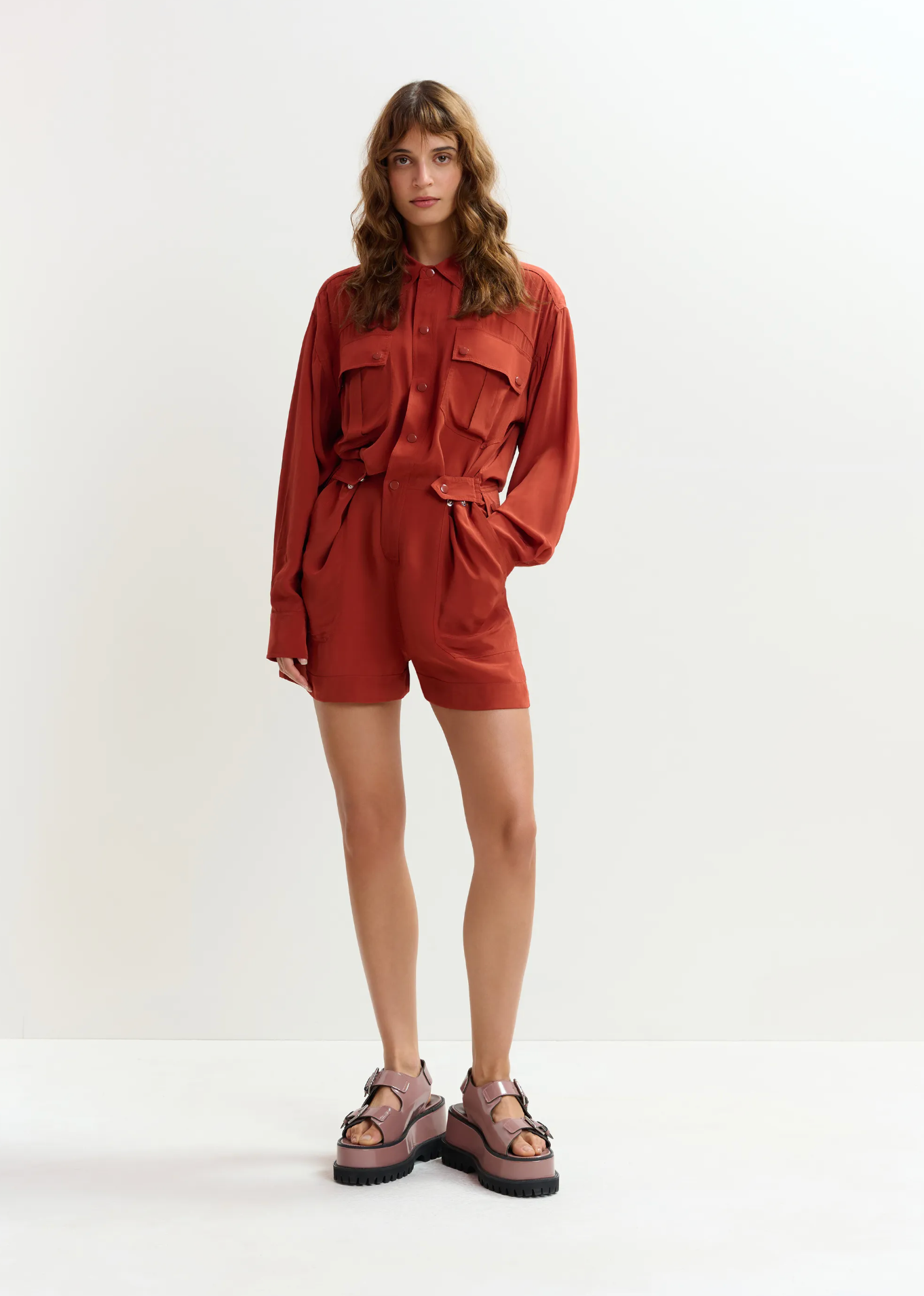 ESSENTIEL ANTWERP Playsuit "Jebba" burned red