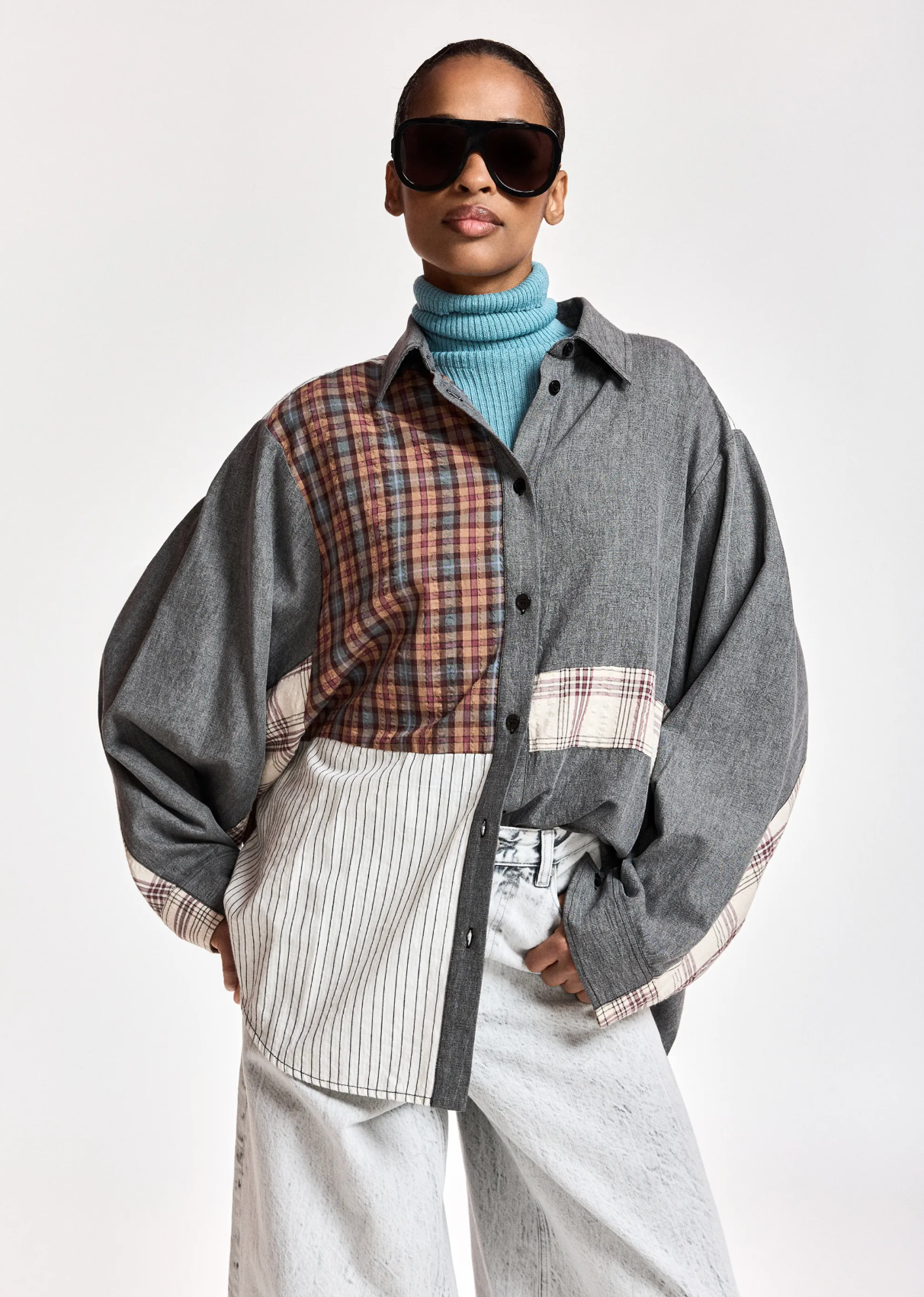 ESSENTIEL ANTWERP Shirt "Kingsley" patchwork