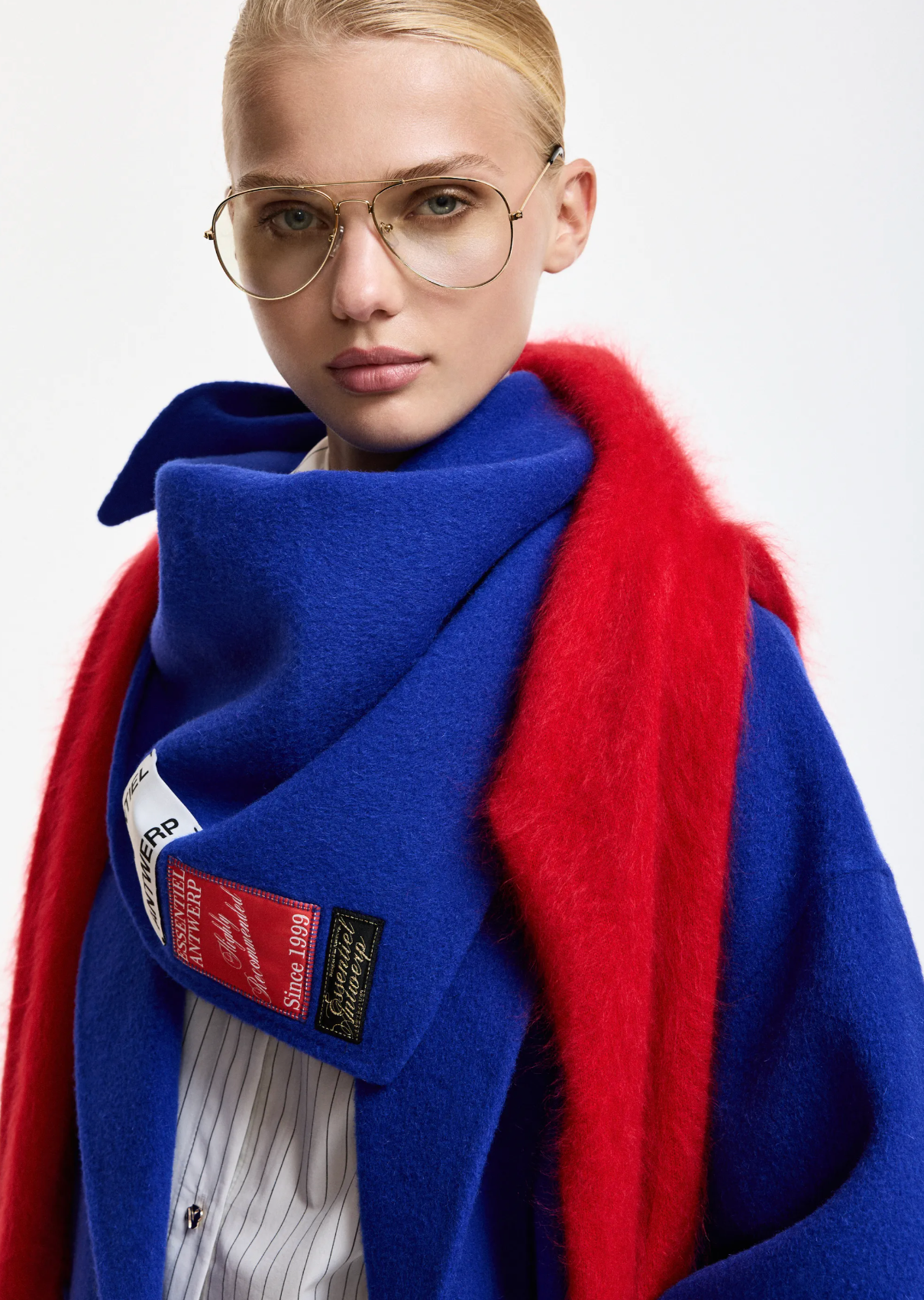 ESSENTIEL ANTWERP Coat "Kelp" indigo ink
