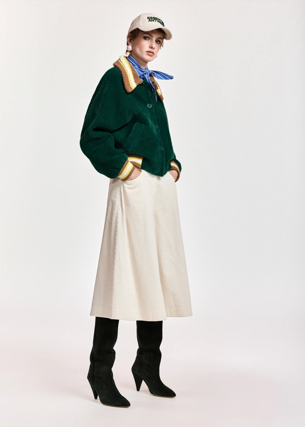 ESSENTIEL ANTWERP Cardigan "Kamore" forest whisper