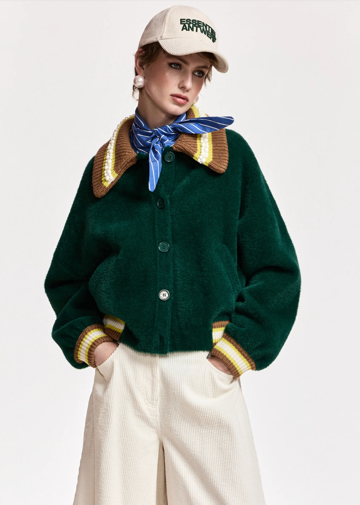 ESSENTIEL ANTWERP Cardigan "Kamore" forest whisper