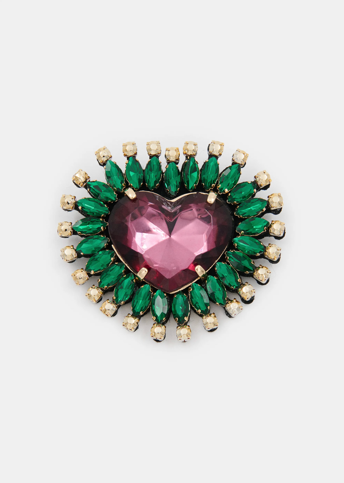 ESSENTIEL ANTWERP Brooch "Koeur" forest whisper
