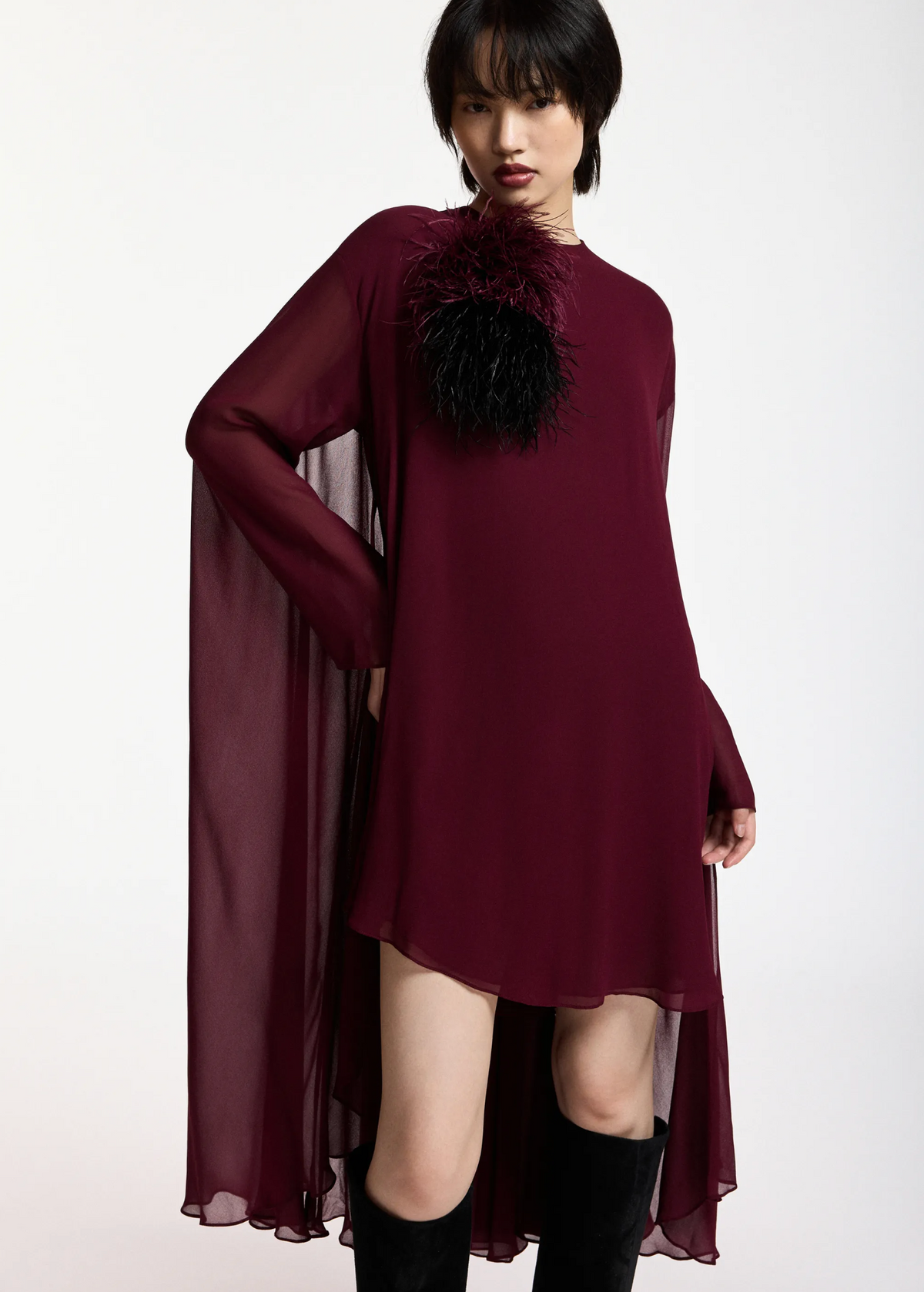 ESSENTIEL ANTWERP Dress "Kaydence" burgundy