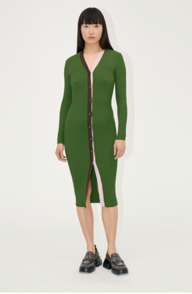 Stine Goya Dress Cardigan Knit green