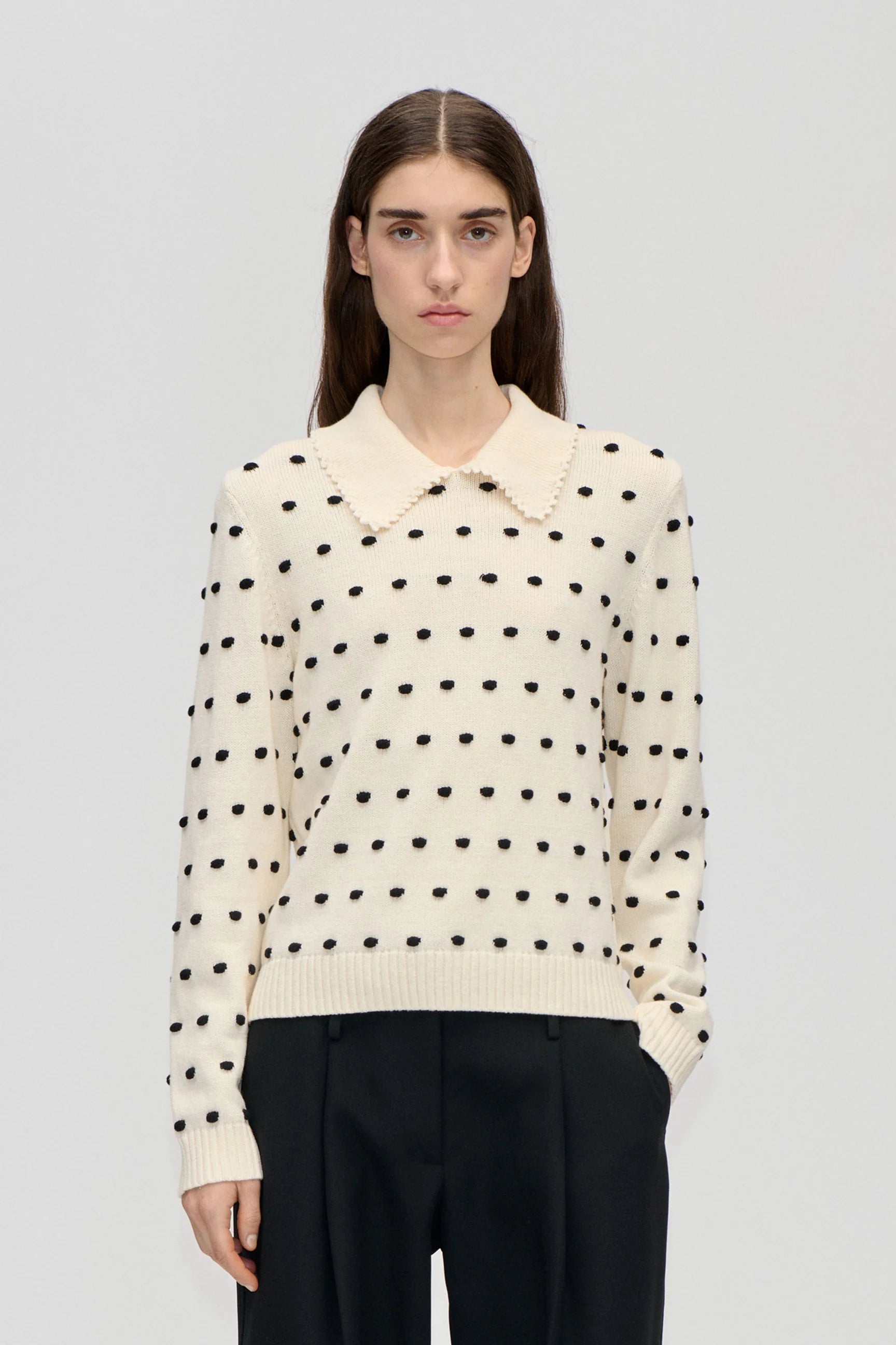 STINE GOYA Polo Longsleeve "Sunlight bobbles"