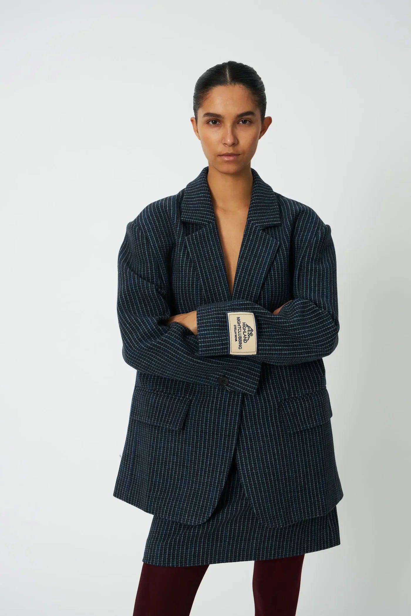 STELLA NOVA Blazer "Checked" blue