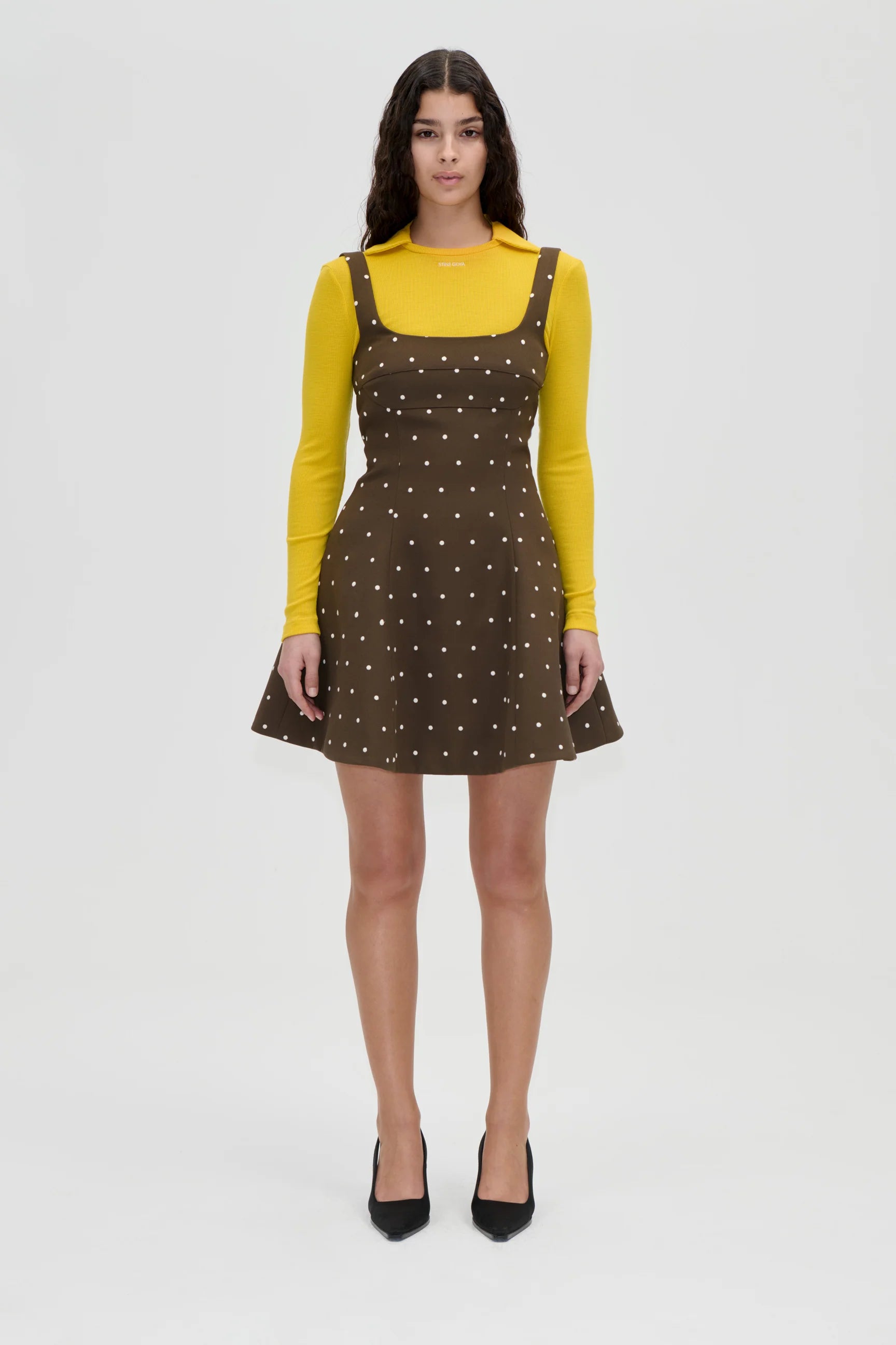 STINE GOYA Dress "Corset" olive