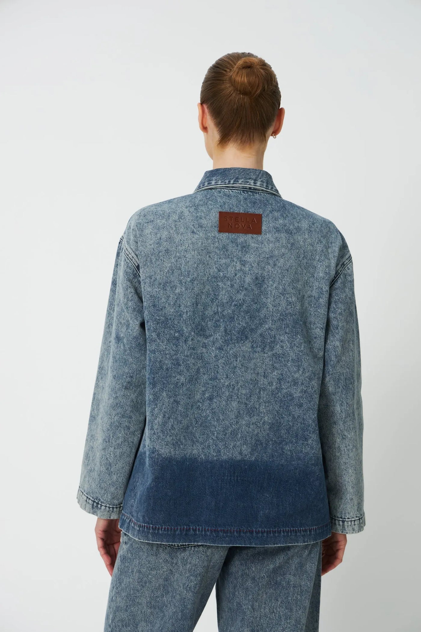 STELLA NOVA Shirt "Dip dye denim" blue