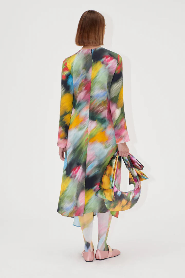 Stine Goya Dress asymmetric liquid floral