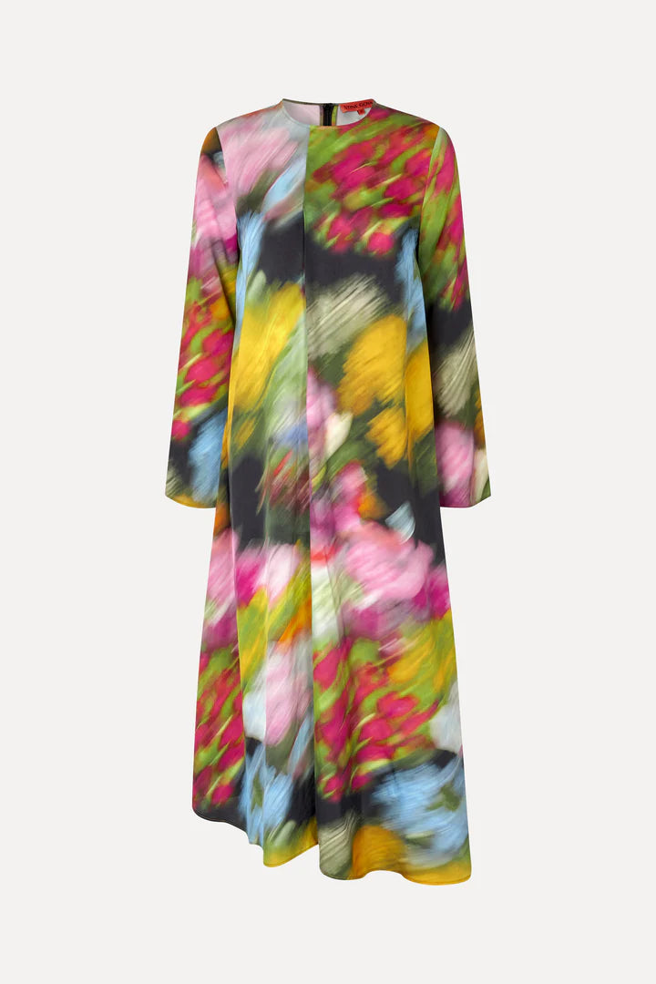 Stine Goya Dress asymmetric liquid floral