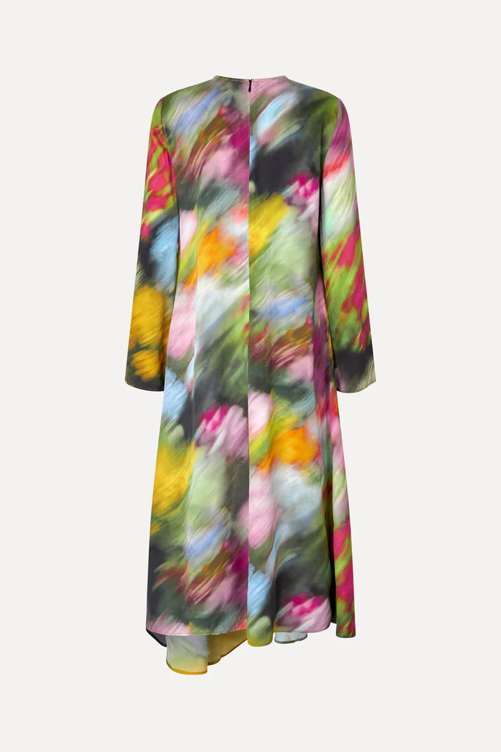 Stine Goya Dress asymmetric liquid floral