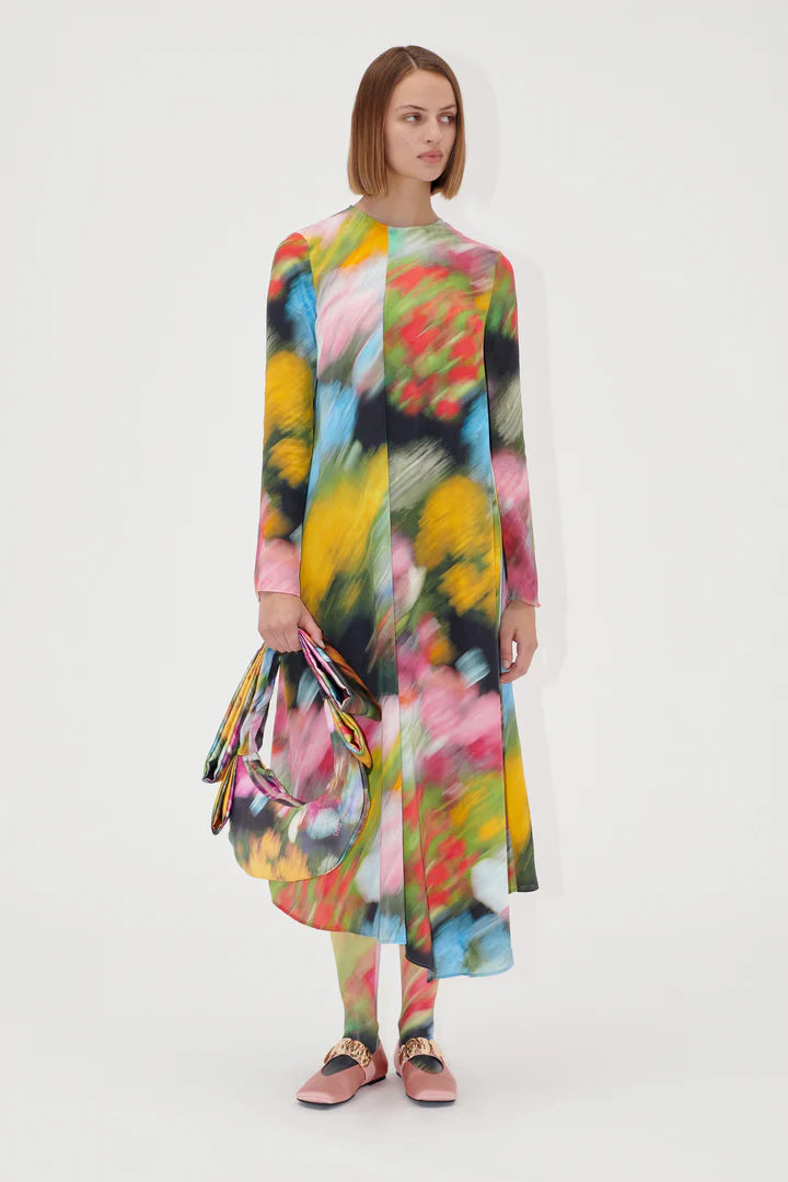 Stine Goya Dress asymmetric liquid floral