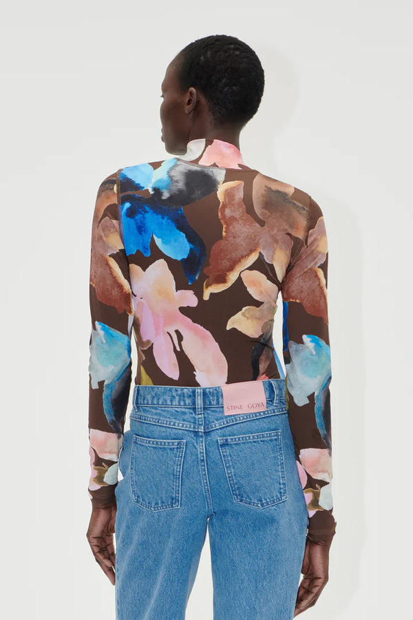 Stine Goya High Neck Top flowers