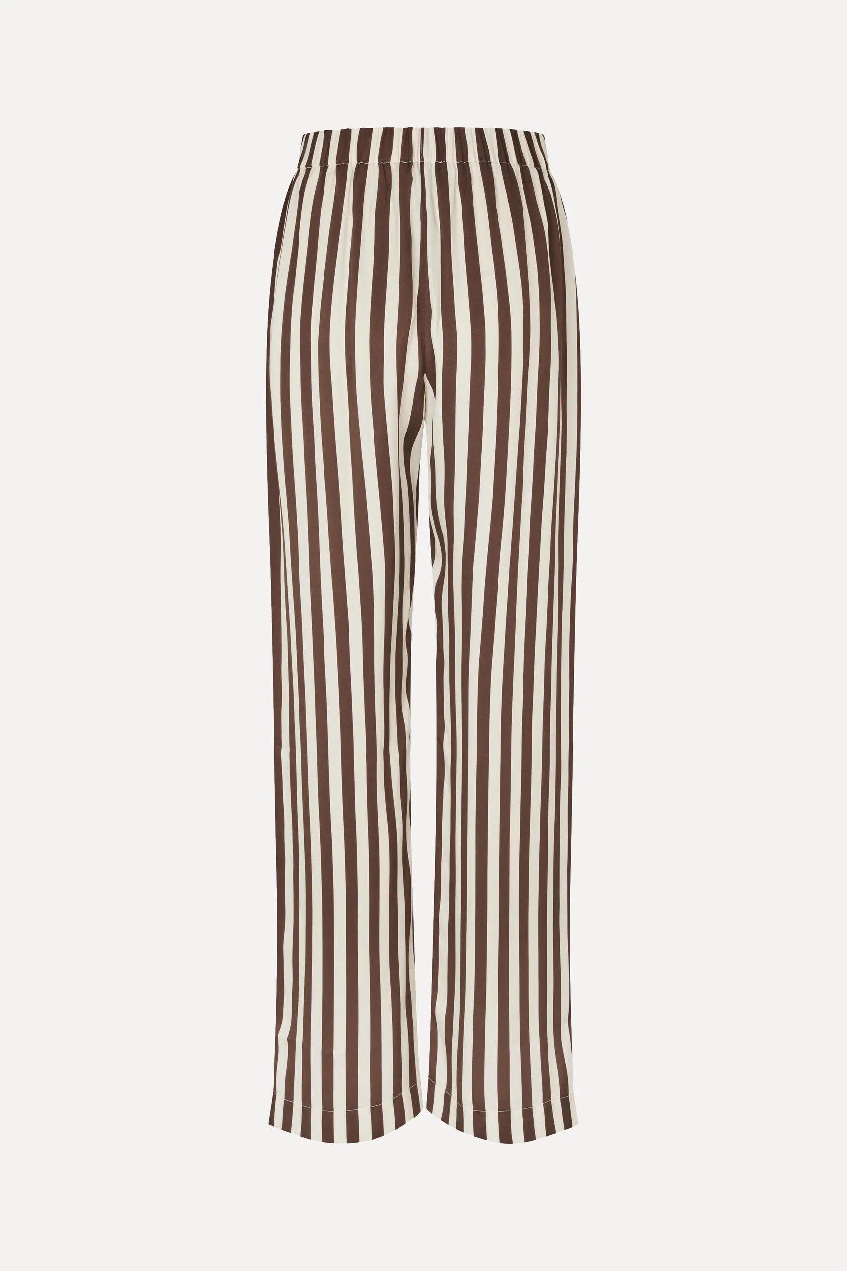 STINE GOYA Pants "ivory stripes" offwhite darkbrown