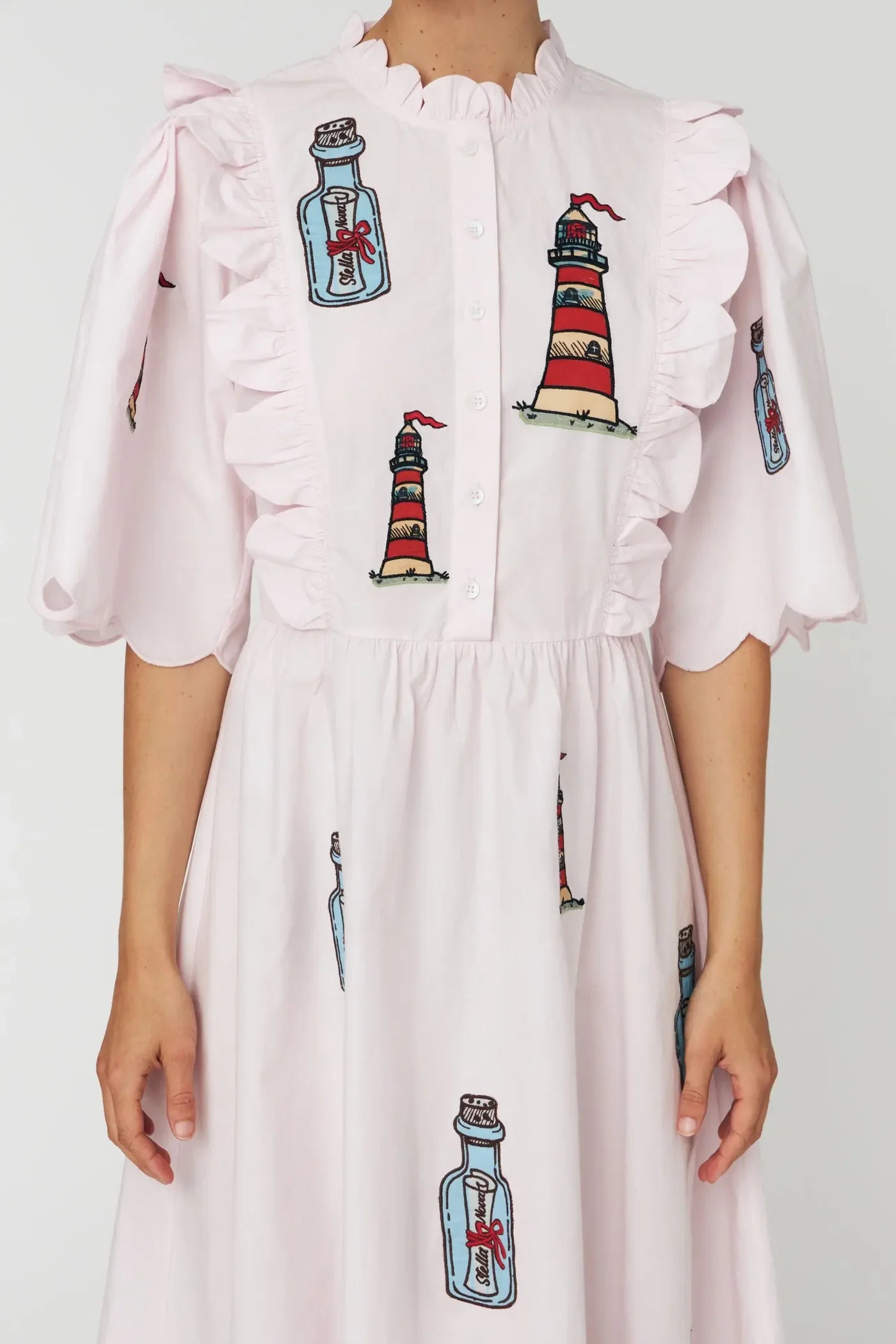 STELLA NOVA Dress "Scallops" pale pink