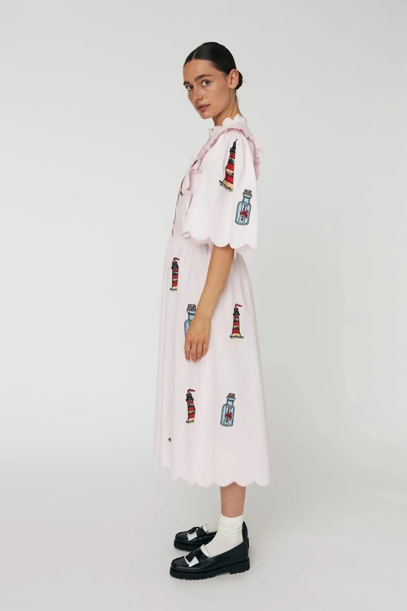 STELLA NOVA Dress "Scallops" pale pink