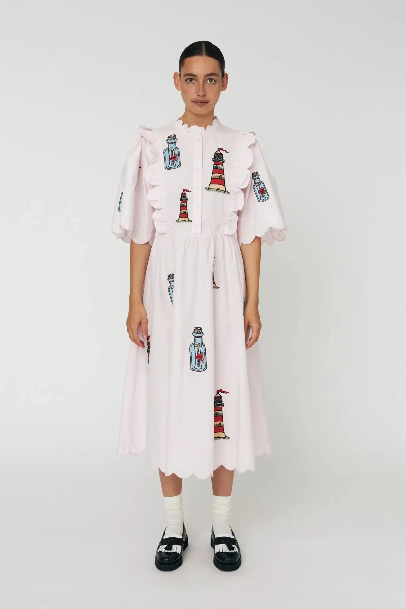 STELLA NOVA Dress "Scallops" pale pink