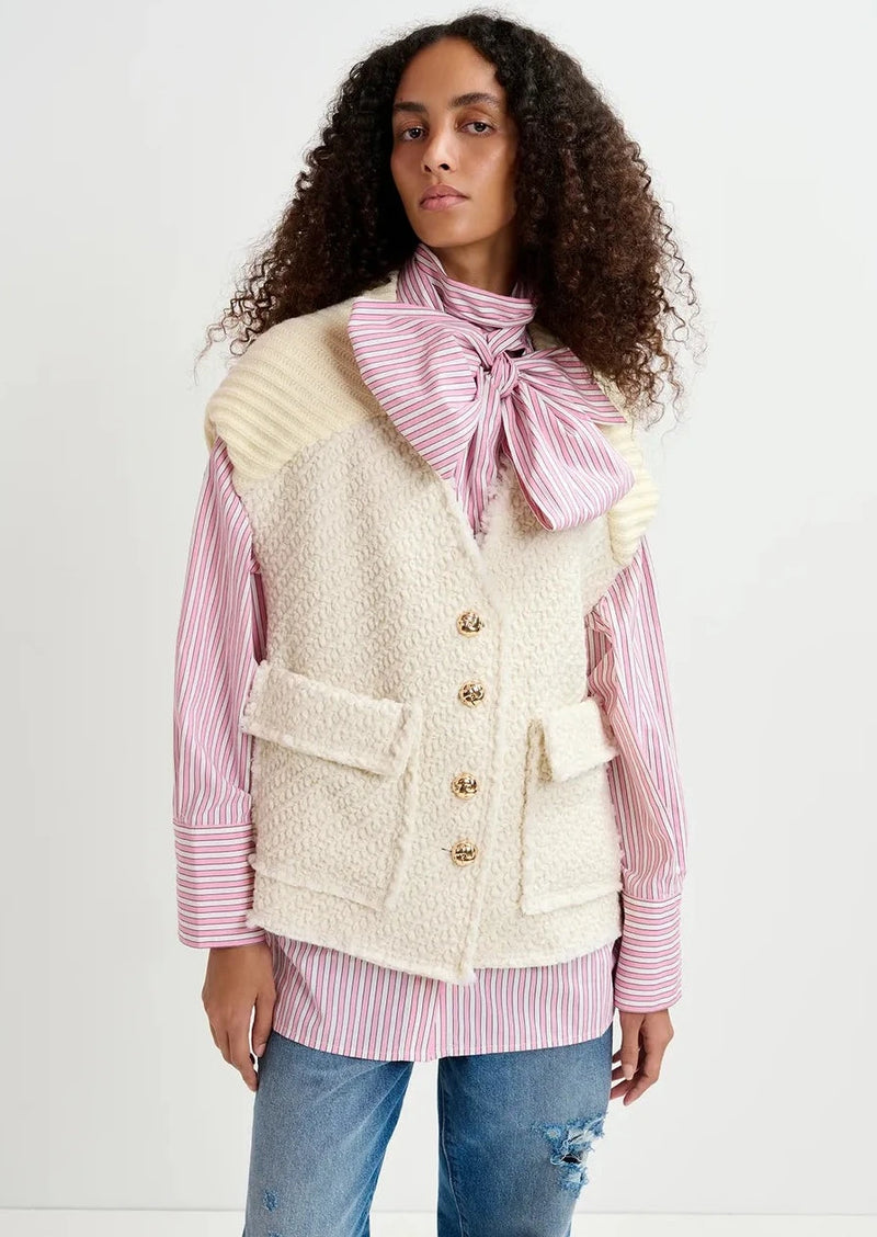 Essentiel Antwerp Cardigan Geologic offhwite