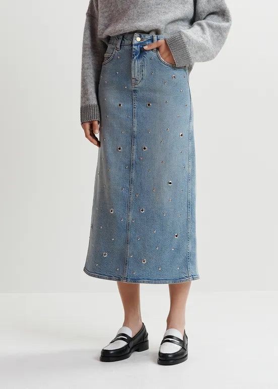 Essentiel Antwerp Skirt Geyelet blue