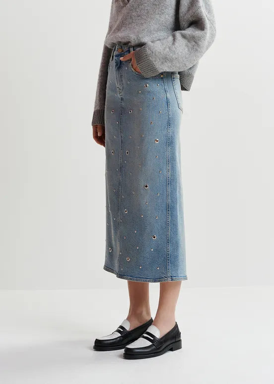 Essentiel Antwerp Skirt Geyelet blue