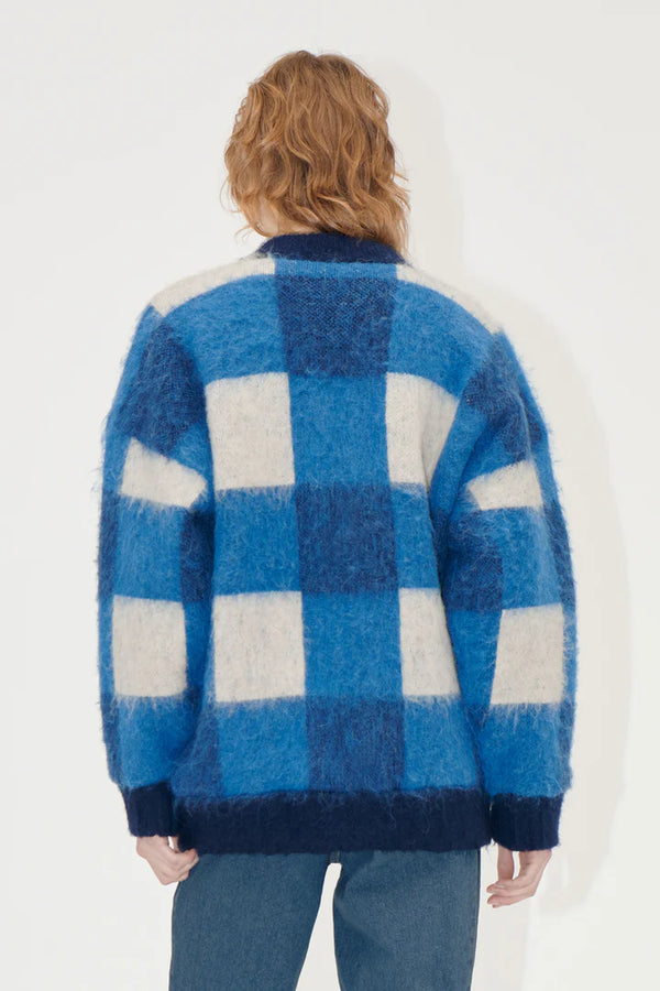 Stine Goya Gingham Check Bomber - Blue Gingham Check