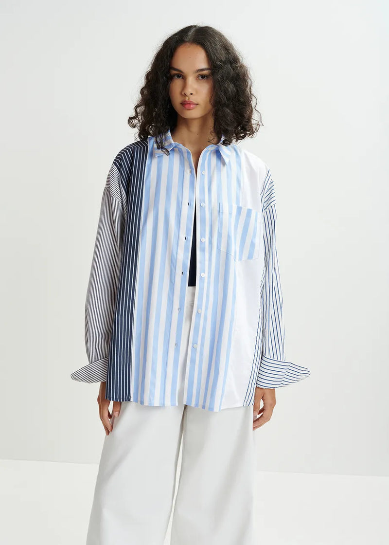 Essentiel Antwerp Shirt Blouse "Hemix" blue stripes