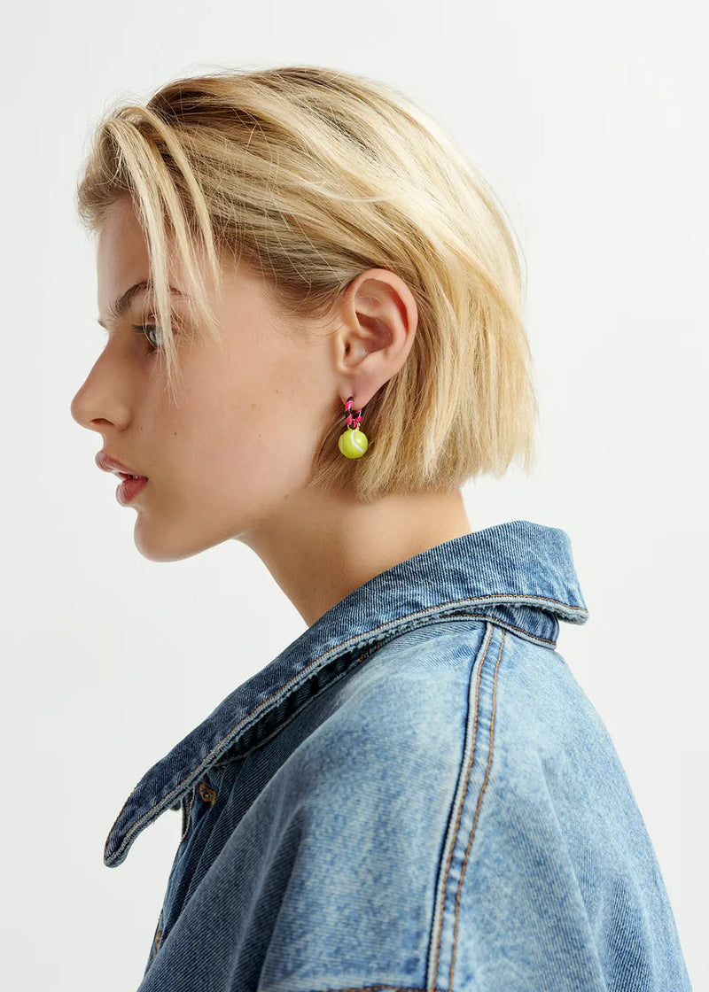 Essentiel Antwerp Earrings "Hogan" robot and tennis ball pendants