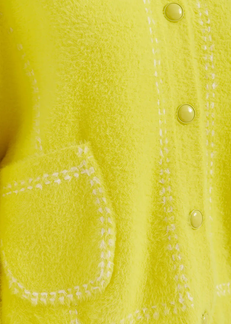 Essentiel Cardigan "Hoops" yellow