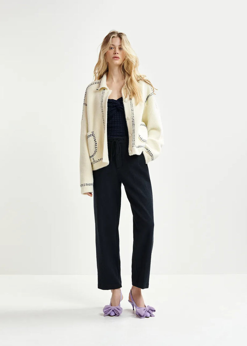 Essentiel Antwerp Cardigan "Hoops" offwhite