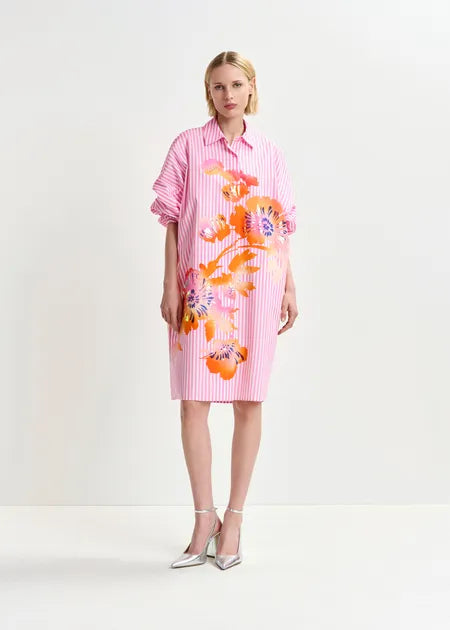 Essentiel Antwerp Dress "Hoses" foil pink