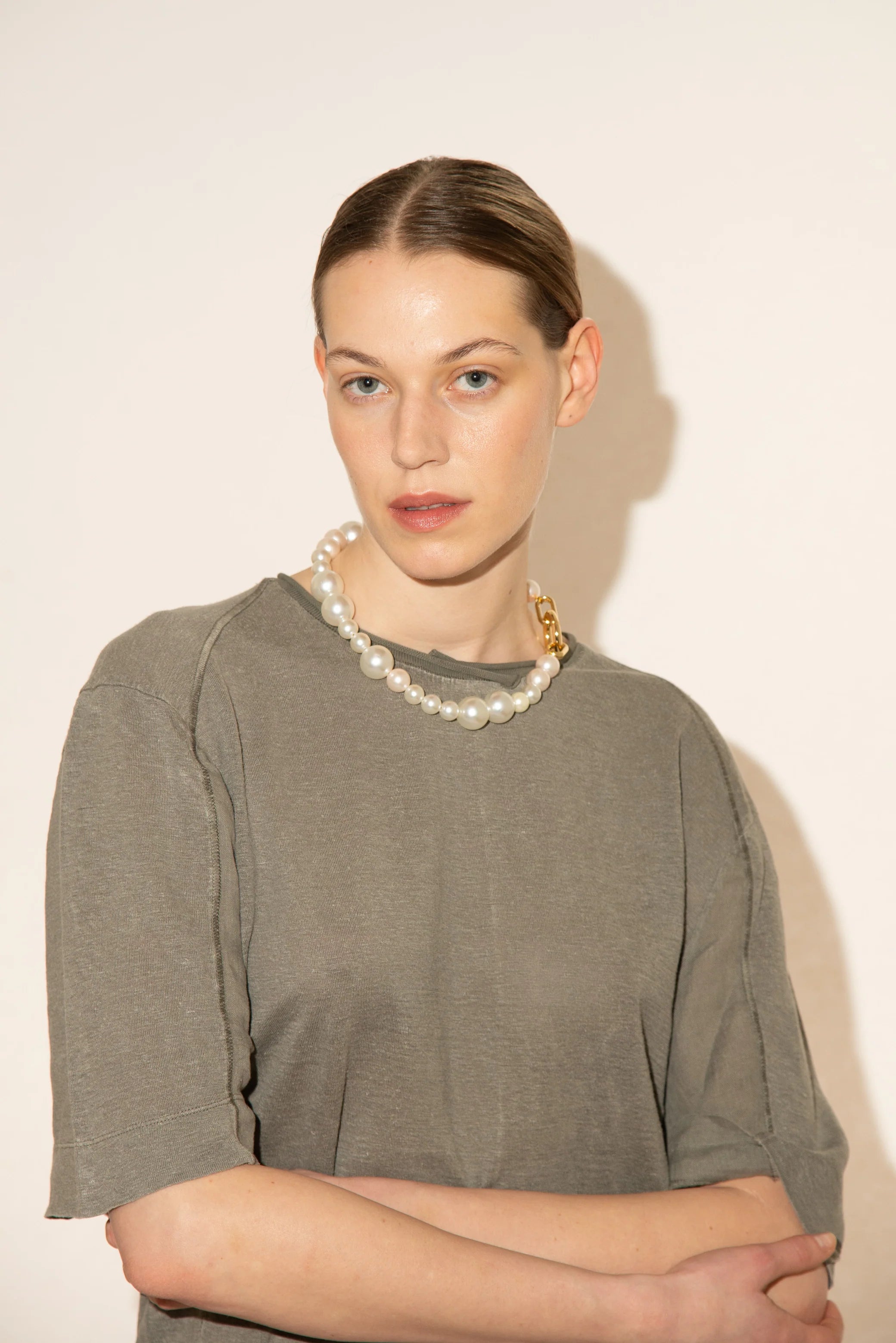 Julia Skergeth Necklace Bella Pearl Gold